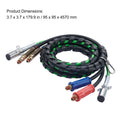 15FT Semi Truck Air Lines Kit, 3-in-1 Air Hoses & ABS Power Line for Semi Truck Trailer Tractor, 7-Way Plug Electrical Cord Cable and Rubber Air Lines Hose Assembly Kit with Hook & Teflon Tape