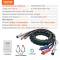 VEVOR Semi Truck Air Lines Kit 15FT 3-in-1 ABS Power 7-Way Plug Tractor
