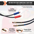 12FT Semi Truck Air Lines Kit 7-Way Plug ABS Power Line Hose