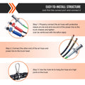 12FT Semi Truck Air Lines Kit 7-Way Plug ABS Power Line Hose
