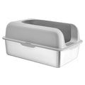 Stainless Steel Cat Litter Box XL 152mm Deep Enclosed Odour-Free