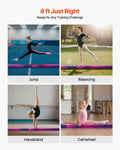 8FT Folding Balance Beam Gymnastics Training Equipment Kids 136KG