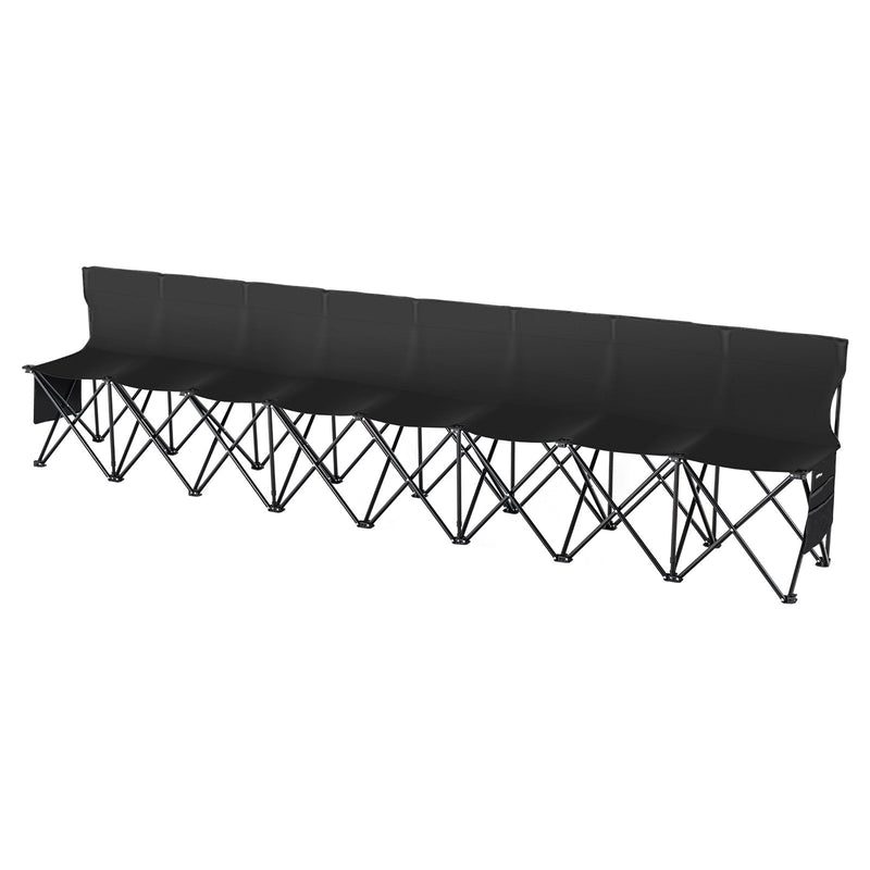 8 Seat Portable Folding Bench Outdoor Camping Chair Carry Bag