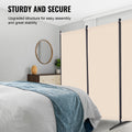 4 Panel Room Divider Folding Privacy Screen Partition Beige