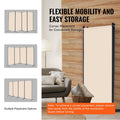 4 Panel Room Divider Folding Privacy Screen Partition Beige