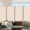 4 Panel Room Divider Folding Privacy Screen Partition Beige