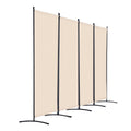 4 Panel Room Divider Folding Privacy Screen Partition Beige