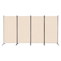 4 Panel Room Divider Folding Privacy Screen Partition Beige