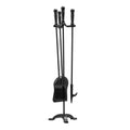 Fireplace Tool Set 4 Piece Wrought Iron Black Indoor Outdoor Fire