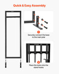 Fireplace Tool Set 5 PCS Black Wrought Iron with Stand Poker