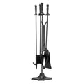 Fireplace Tool Set 5 Piece Black Wrought Iron Indoor Outdoor Fire