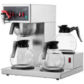 12 Cups Commercial Drip Coffee Maker with 3 Glass Carafes and 3 Warmers