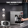 12 Cup Commercial Drip Coffee Maker 3 Glass Carafes 3 Warmers