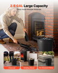 Ash Bucket 4 Piece Set 9.8L Metal Fireplace Wood Stove Fire Pit