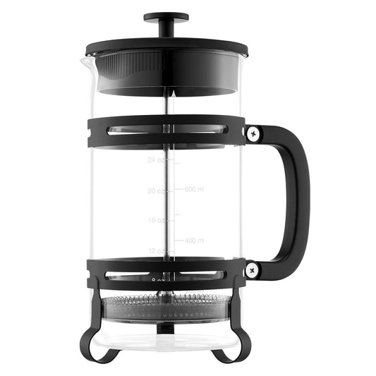French Press Coffee Maker 1L Borosilicate Glass Stainless Steel