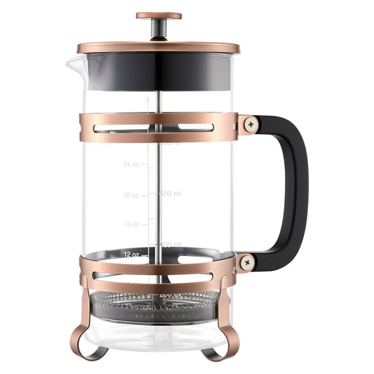 French Press Coffee Maker 1L Borosilicate Glass Stainless Steel