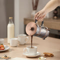 French Press Coffee Maker 1L Borosilicate Glass Stainless Steel
