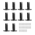 Glass Clamp, 10 PCS Square Glass Railing Bracket for 0.31 