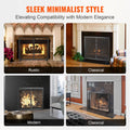 Fireplace Screen 1 Panel Door 990x780mm Iron Mesh Spark Guard