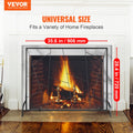 Fireplace Screen Single Panel 906x720mm Iron Mesh Spark Guard