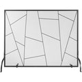 Fireplace Screen Single Panel 906x720mm Iron Mesh Spark Guard