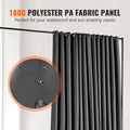 Room Divider 8ft x 10ft Portable Panel Wheels Black Privacy Screen