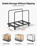 Drywall Cart Dolly 816kg Steel Panel Truck 12.5mm Swivel Casters