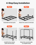 Drywall Cart Dolly 816kg Steel Panel Truck 12.5mm Swivel Casters