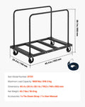 Drywall Cart Dolly 816kg Steel Panel Truck 12.5mm Swivel Casters