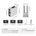 Glass Clamp, 4 PCS Square Glass Railing Bracket for 0.31 