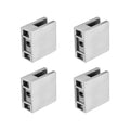 Glass Clamp, 4 PCS Square Glass Railing Bracket for 0.31 