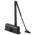 Door Closer, Automatic Door Closer Commercial or Residential Use for Door Weights 85 kg, Adjustable Size Hydraulic Buffer Door Closers Heavy Duty Cast Aluminum Body, Easy Install, Black