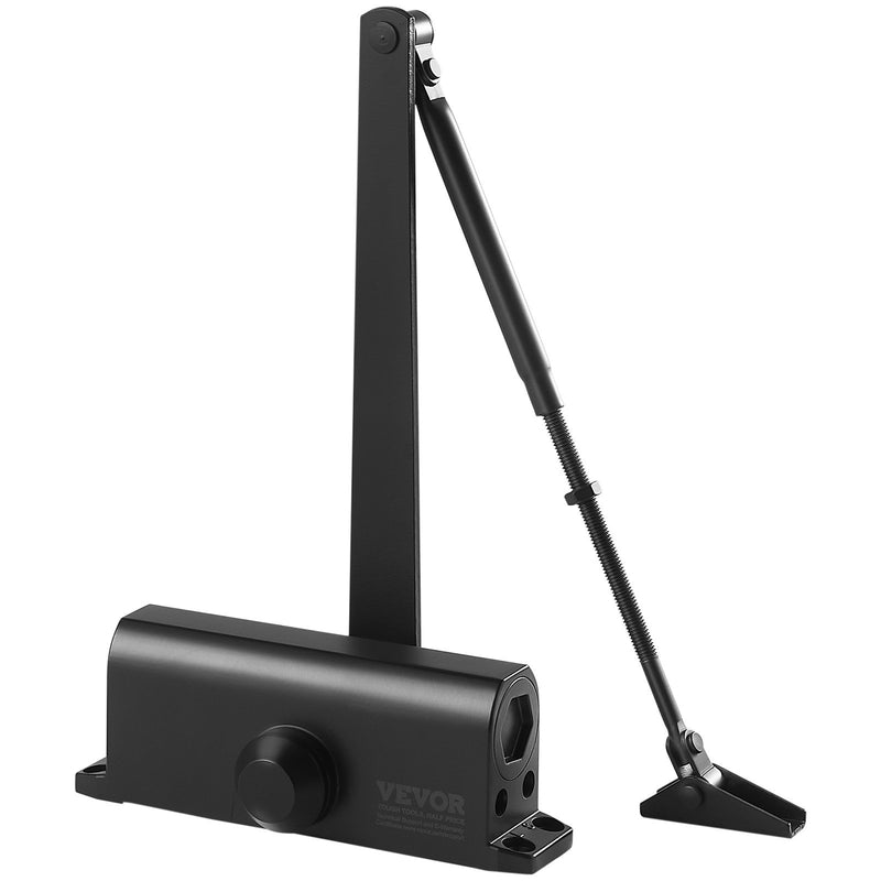 Automatic Door Closer 85kg Heavy Duty Hydraulic Buffer Cast Aluminum Black