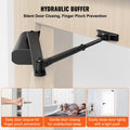 Automatic Door Closer 85kg Heavy Duty Hydraulic Buffer Cast Aluminum Black