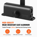 Automatic Door Closer 85kg Heavy Duty Hydraulic Buffer Cast Aluminum Black