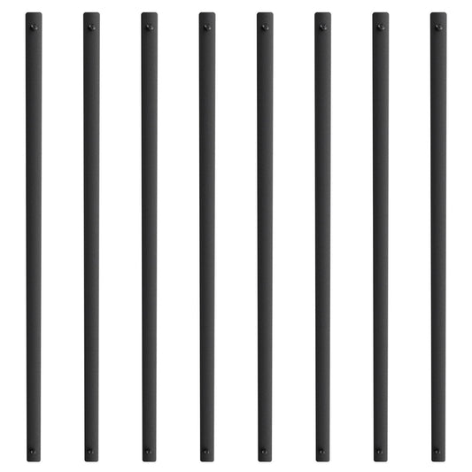 Staircase Balusters 38'' Aluminum Alloy Spindles 72 Pack Satin Black
