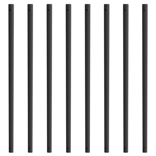 Staircase Balusters 29.5" Aluminum 51 Pack Satin Black Deck Railing