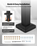 Adjustable Handrail 2-3 Steps Carbon Steel Matte Black Outdoor