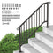 Handrails for Outdoor Steps 5 Step Carbon Steel Stair Rails