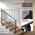 Handrails for Outdoor Steps 5 Step Carbon Steel Stair Rails