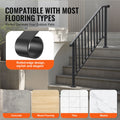 Handrails for Outdoor Steps 5 Step Carbon Steel Stair Rails