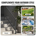 Handrails for Outdoor Steps 5 Step Carbon Steel Stair Rails