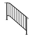 Handrails for Outdoor Steps 5 Step Carbon Steel Stair Rails