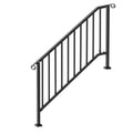 Handrails for Outdoor Steps 5 Step Carbon Steel Stair Rails