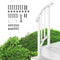 Handrail 1-2 Step Stair Rail Kit Carbon Steel White Outdoor Deck