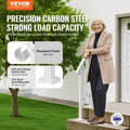 Handrail 1-2 Step Stair Rail Kit Carbon Steel White Outdoor Deck
