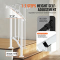 Handrail 1-2 Step Stair Rail Kit Carbon Steel White Outdoor Deck