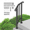 Handrails 1-2 Step Outdoor Stair Carbon Steel Black Retro