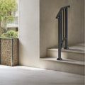 Handrails 1-2 Step Outdoor Stair Carbon Steel Black Retro