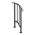 Handrails 1-2 Step Outdoor Stair Carbon Steel Black Retro